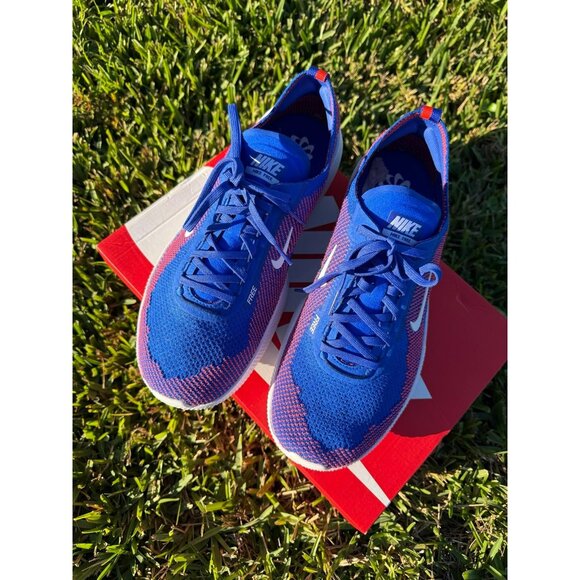11 MEN'S NIKE FREE 2025 BLUE ORANGE WHITE SNEAKERS SPORTSWEAR HF1078-401 RUNNING - Picture 9 of 11